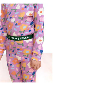 Petit Stella - Floral Pattern Pima Cotton and Modal Pajama | Plum