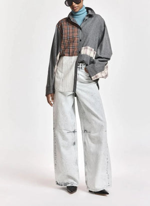 Essentiel Antwerp - Kingsley Patchwork Shirt | Grey