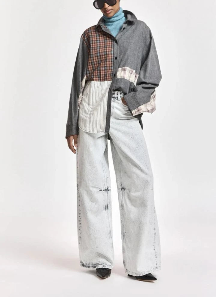 Essentiel Antwerp - Kingsley Patchwork Shirt | Grey