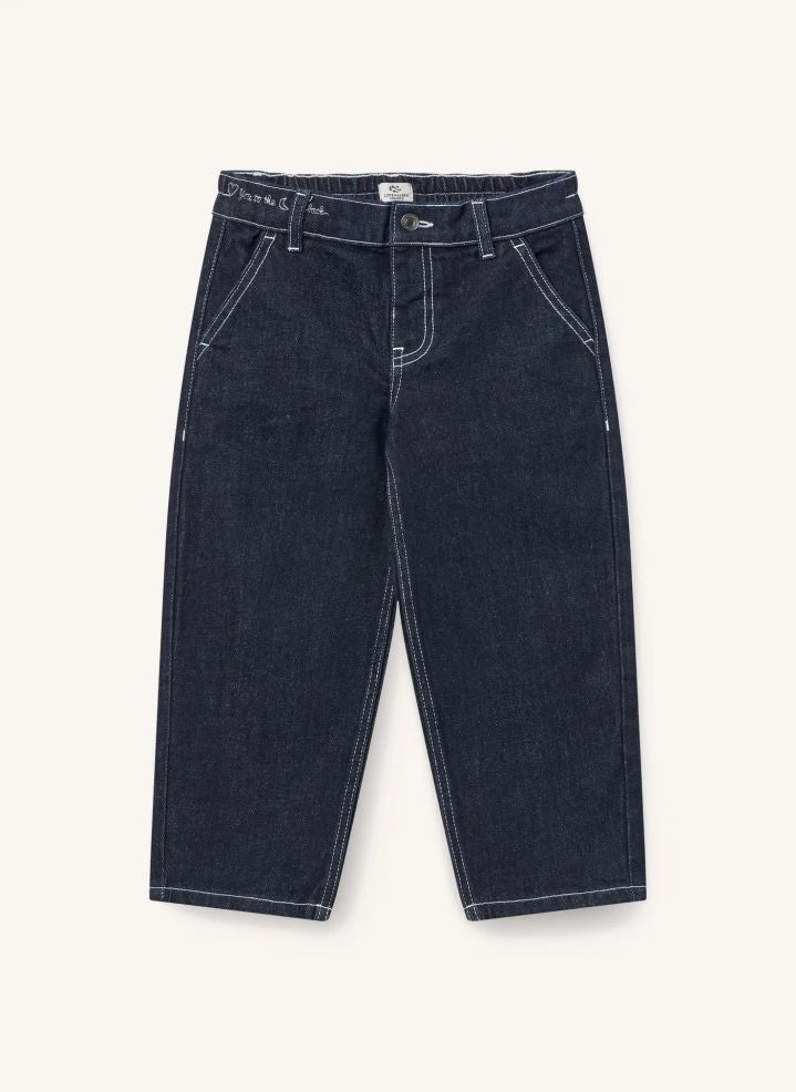 Copenhagen Colors - Jean Ballon Organic Cotton Heart-Shaped Pocket | Dark Blue
