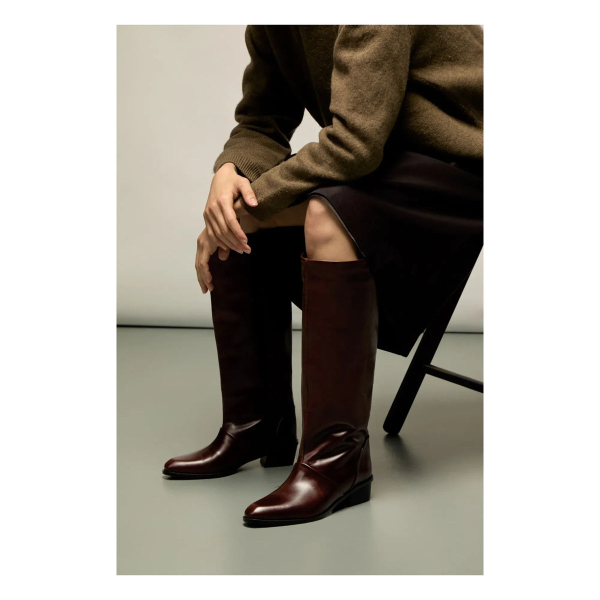 Augusta - Sarah Leather Boots | Chocolate