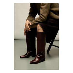 Augusta - Sarah Leather Boots | Chocolate