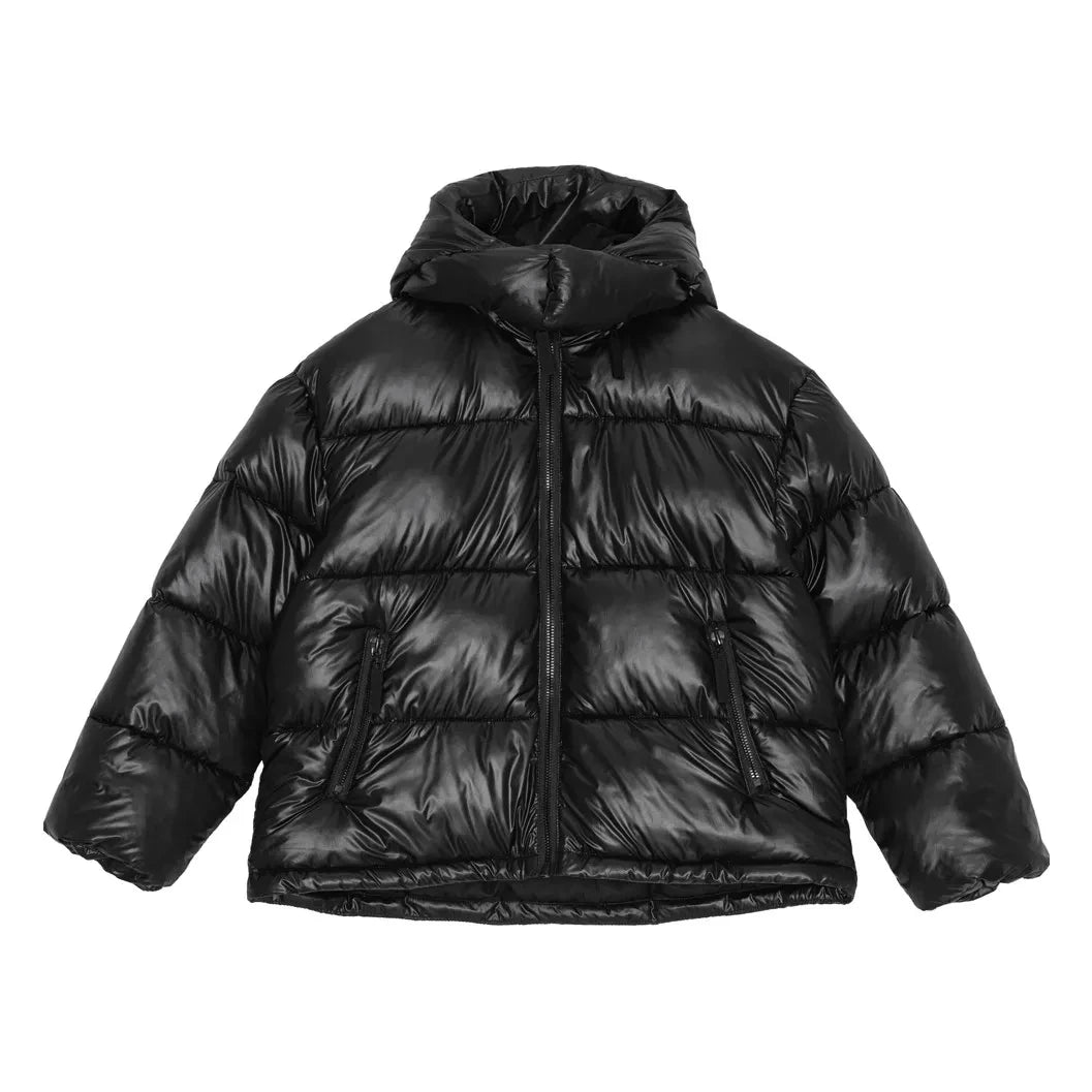 brunobruno nation - Edith Puffer Jacket Made from Recycled Fibers | Black