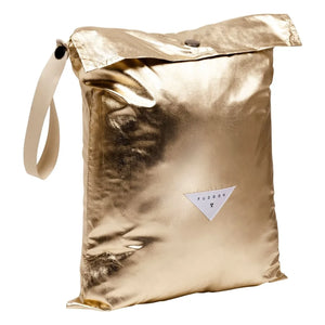 Fudoon - Metallic Reversible Doudoune Hooded Sweatshirt | Gold