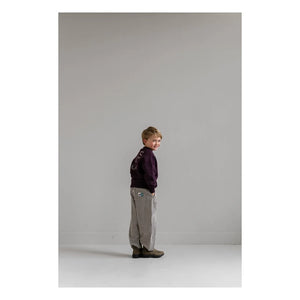 Jenest - Striped Pants | Burgundy