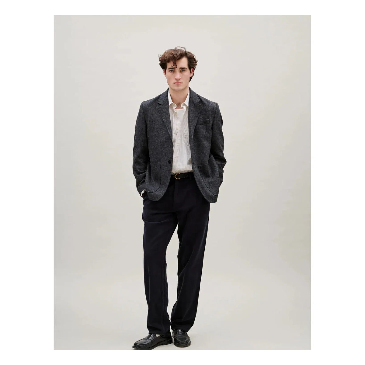 Forét - Scoot Organic Cotton Shirt | Grey Blue