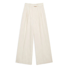 Anine Bing - Lou Striped Pants | Cream