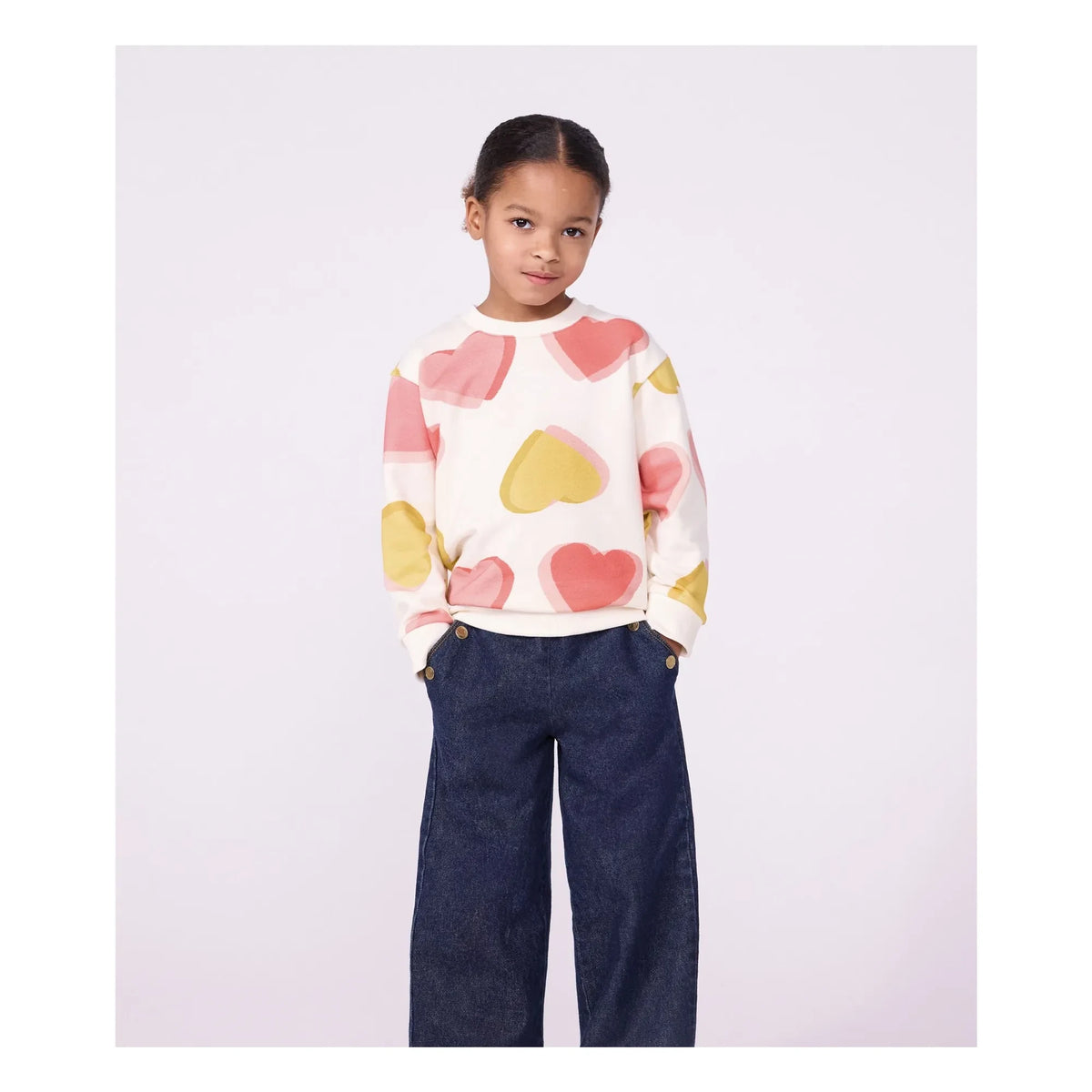 Petit Bateau - Sweat hearts | White