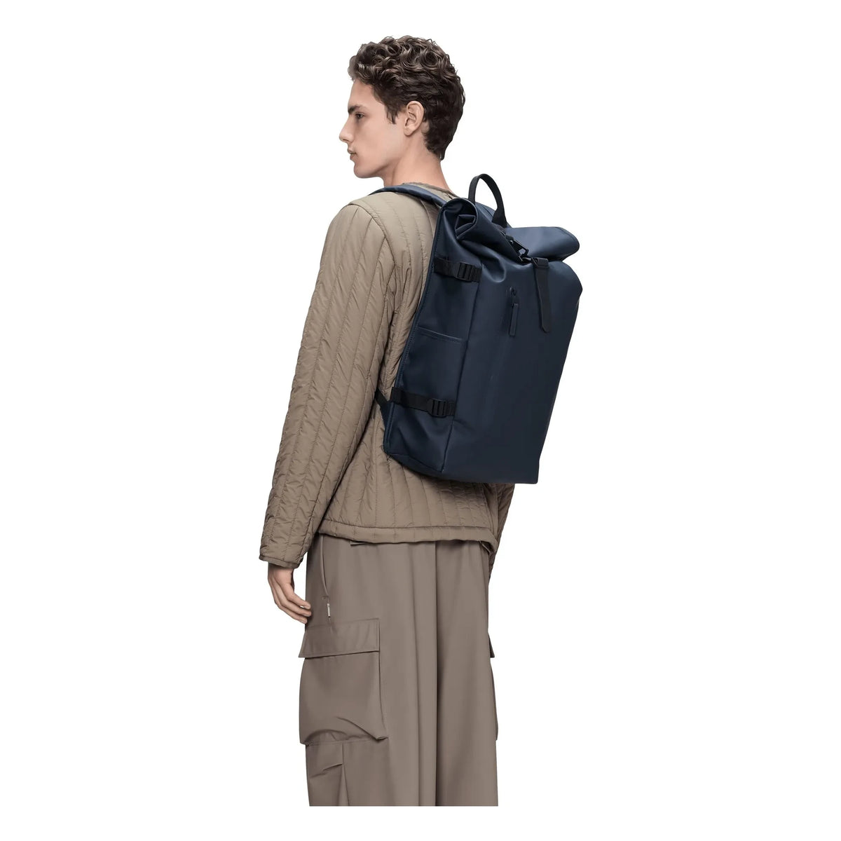 Rains - Rolltop Backpack Large | Navy Blue
