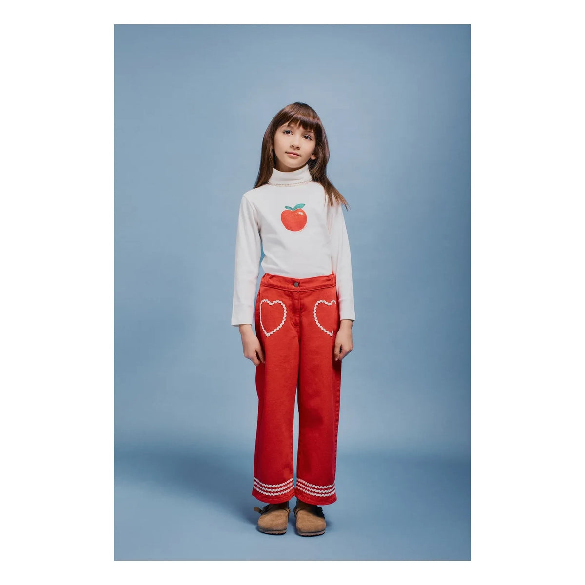 Bebe Organic - Organic Cotton Apple Turtleneck | Ecru