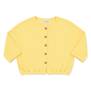 Poudre Organic - Zaatar Ribbed Cardigan | Yellow