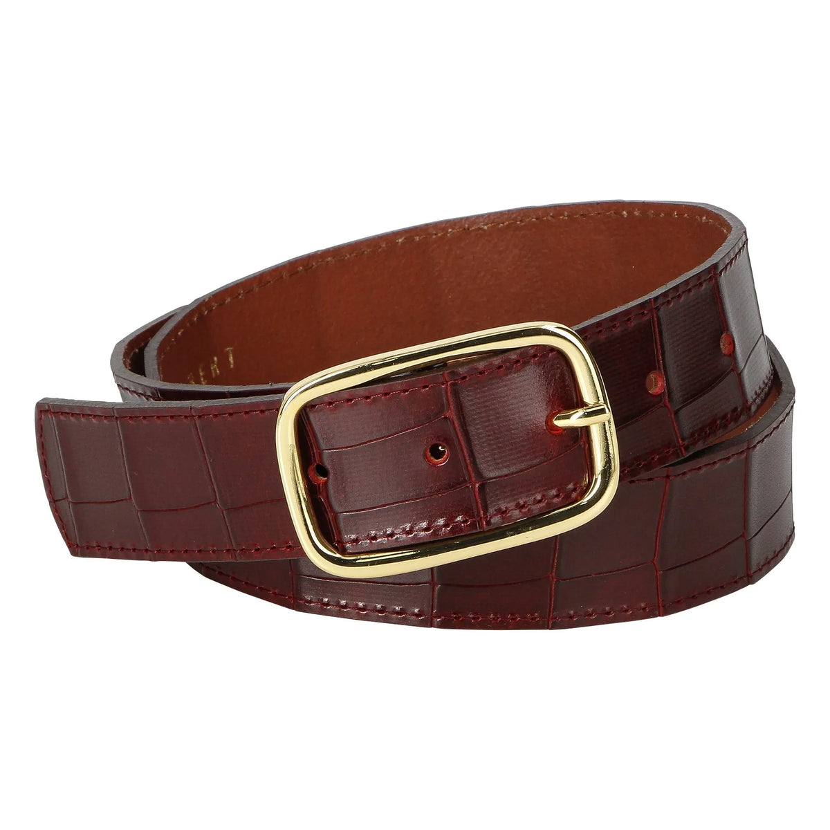 herbert frère soeur - La Sabin Croco belt | Cherry red