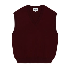 Smallable Man - Baxter Sleeveless Merino Wool Sweater | Burgundy