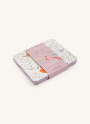 Moulin Roty - Pastel Colored Crayon Box - Les Rosalies