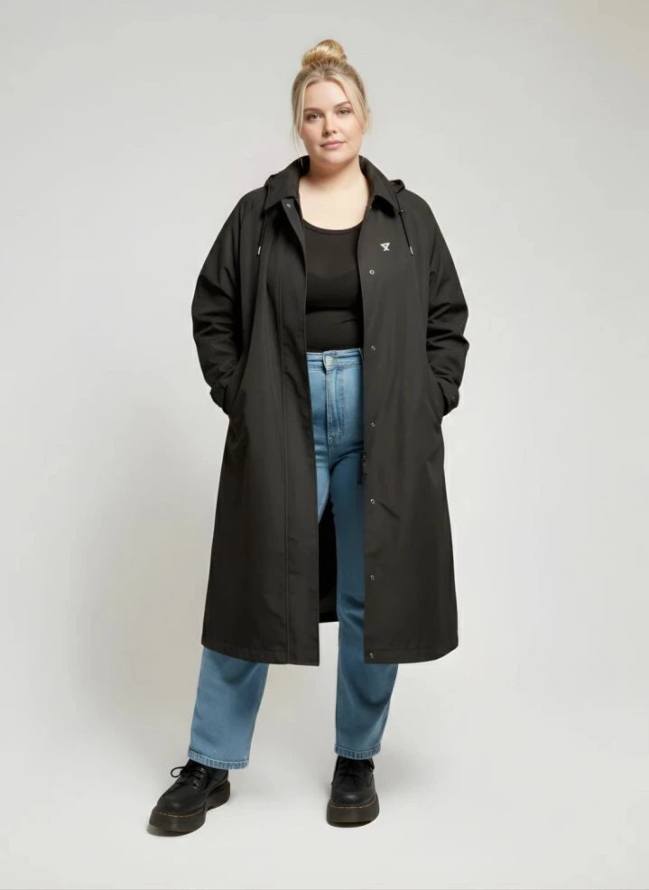 Fudoon - Waterproof Trench Coat | Black