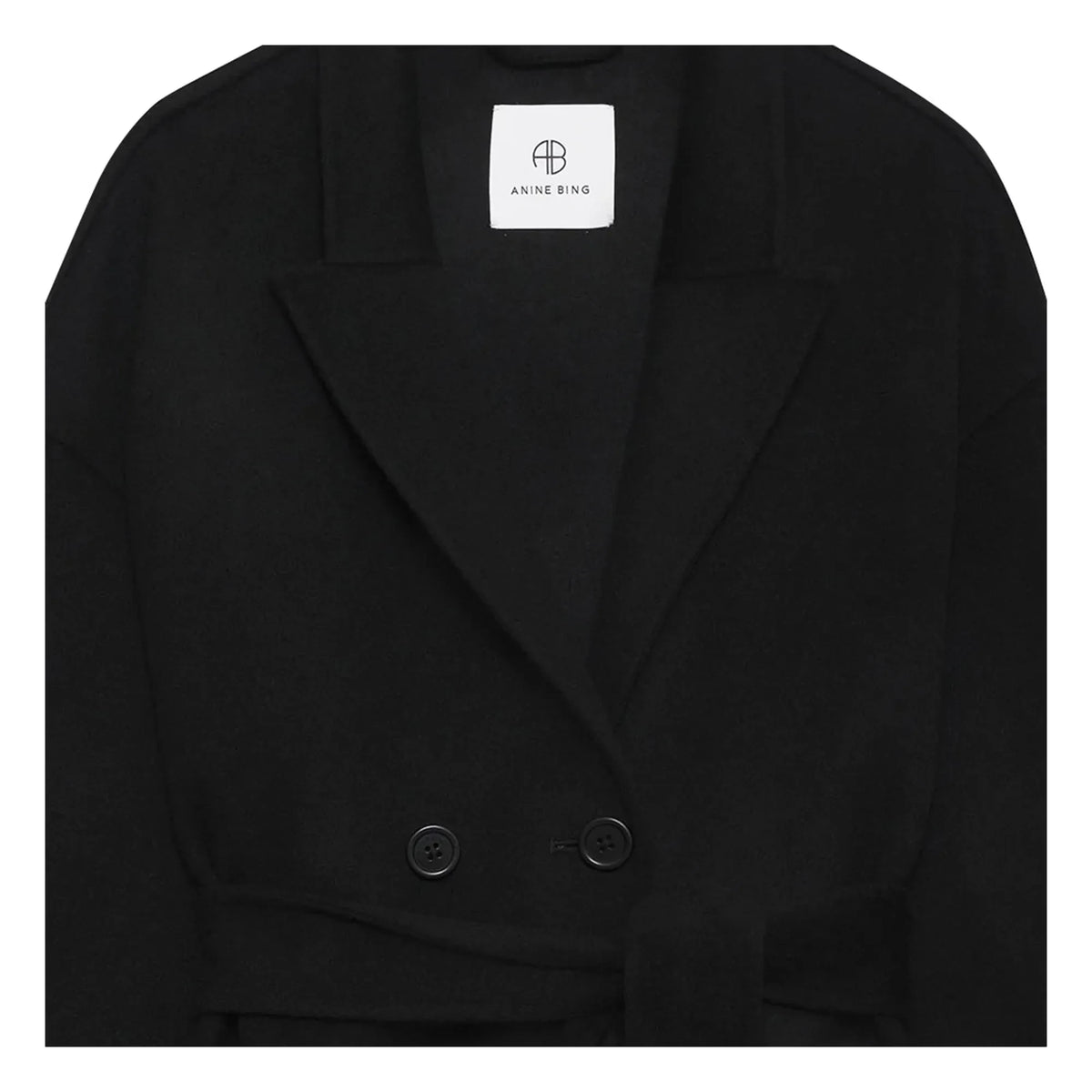 Anine Bing - Dylan Wool and Cashmere Coat | Black