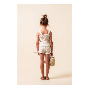birinit - Embroidered Thin Knit Shorts | Ivory