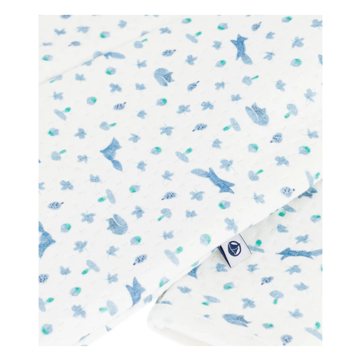 Petit Bateau - Furry Dors Bien Fox Overall Pajamas Organic Cotton | White