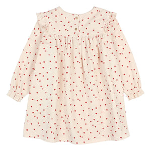 Búho - Ruffled Mini Heart Dress | Light Pink
