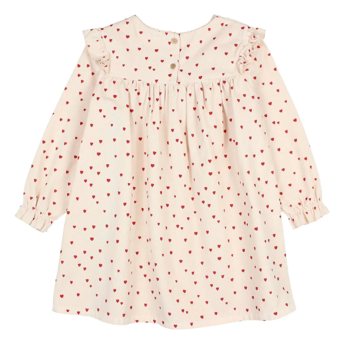 Búho - Ruffled Mini Heart Dress | Light Pink