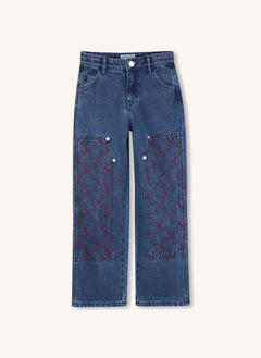 Kenzo - Puzzle Embroidered Jeans | Blue