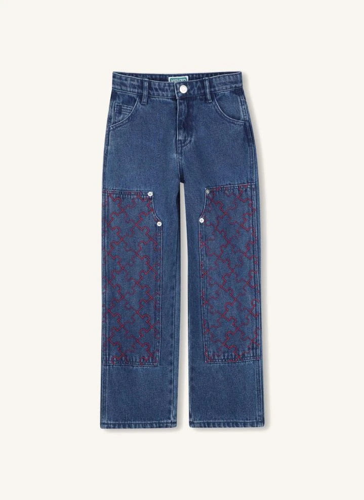 Kenzo - Puzzle Embroidered Jeans | Blue