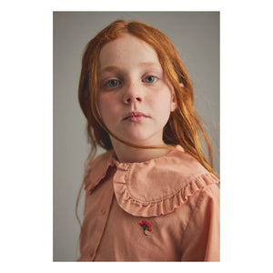 Cozmo - Claudine Fleur Collar Blouse | Peach