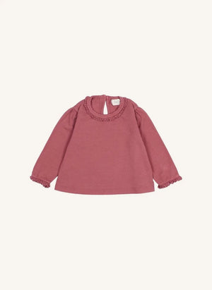 Búho - Lace Bébé Organic Cotton T-Shirt | Mauve