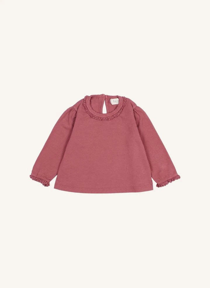Búho - Lace Bébé Organic Cotton T-Shirt | Mauve