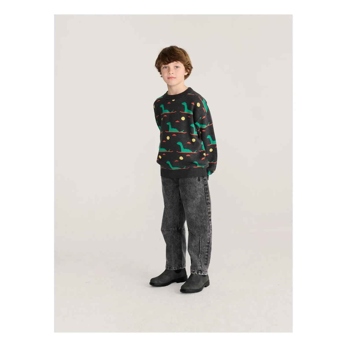 Bobo Choses - Organic Cotton Lake Sweater | Charcoal Grey