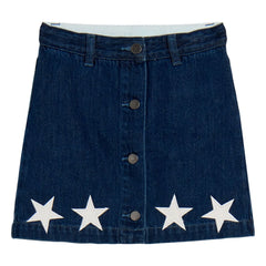 Stella McCartney Kids - Denim Star Skirt | Dark Blue