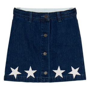 Stella McCartney Kids - Denim Star Skirt | Dark Blue