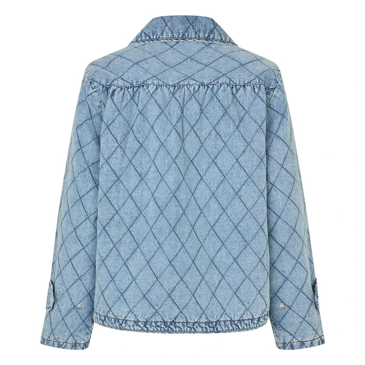 Lollys Laundry - Viola Quilted Cotton Jacket | Denim Blue