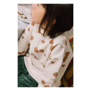 Studio Bohème - Noel Bear Sweatshirt Organic Cotton | Ecru