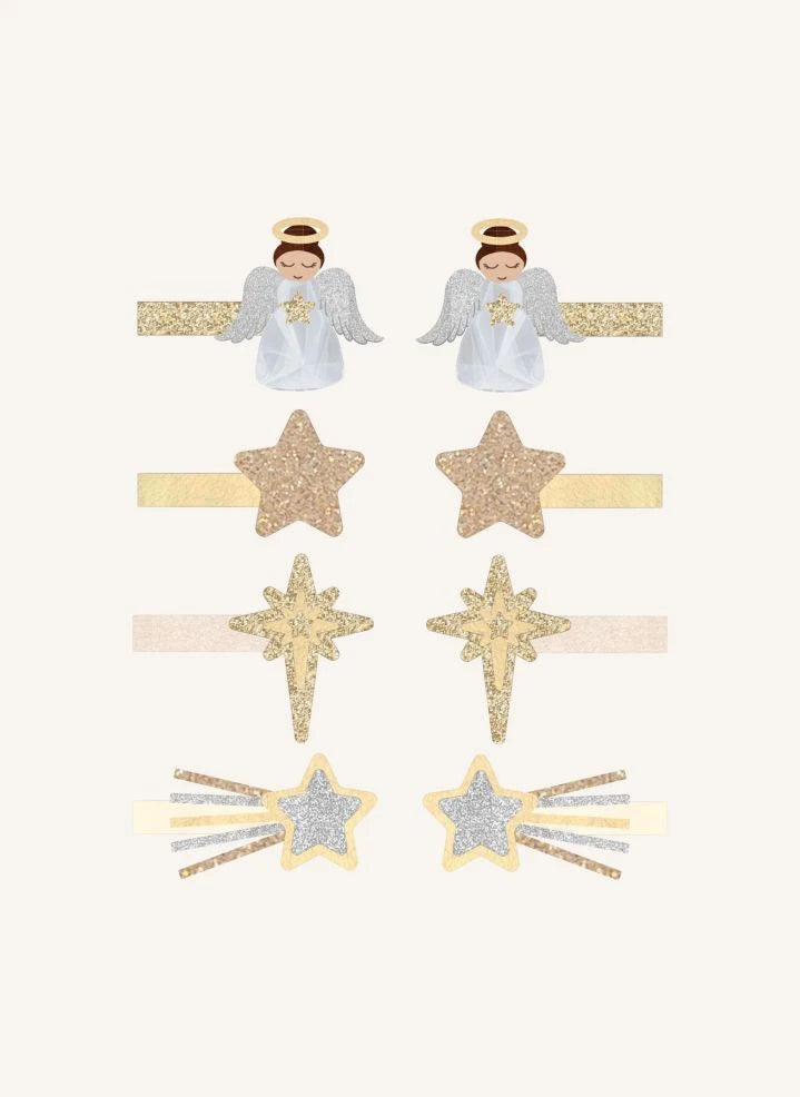 Mimi & Lula - 8-piece Sparkly Angel Hair Stick Set | Gold