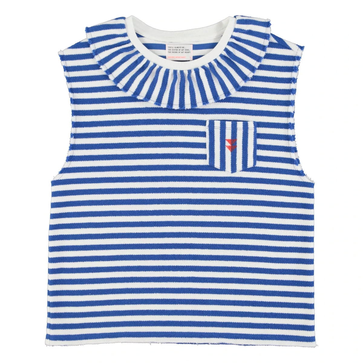 Sisters Department - Mathilde Organic Cotton Striped Tank Top | Blue