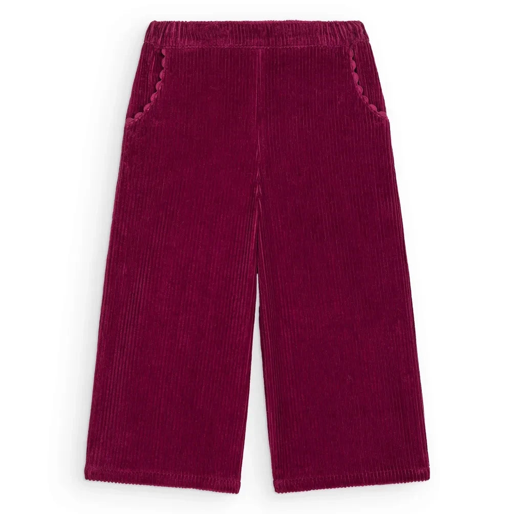 Louise Misha - Floral Velvet Pants | Dark Purple