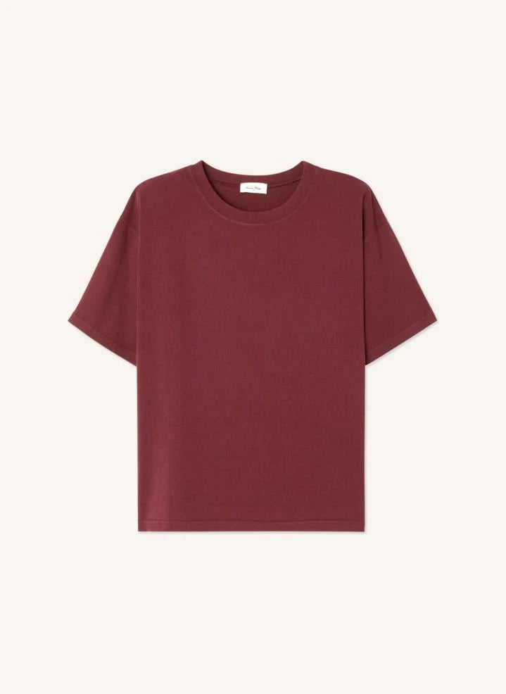 American Vintage - Fizvalley Cotton T-Shirt | Burgundy