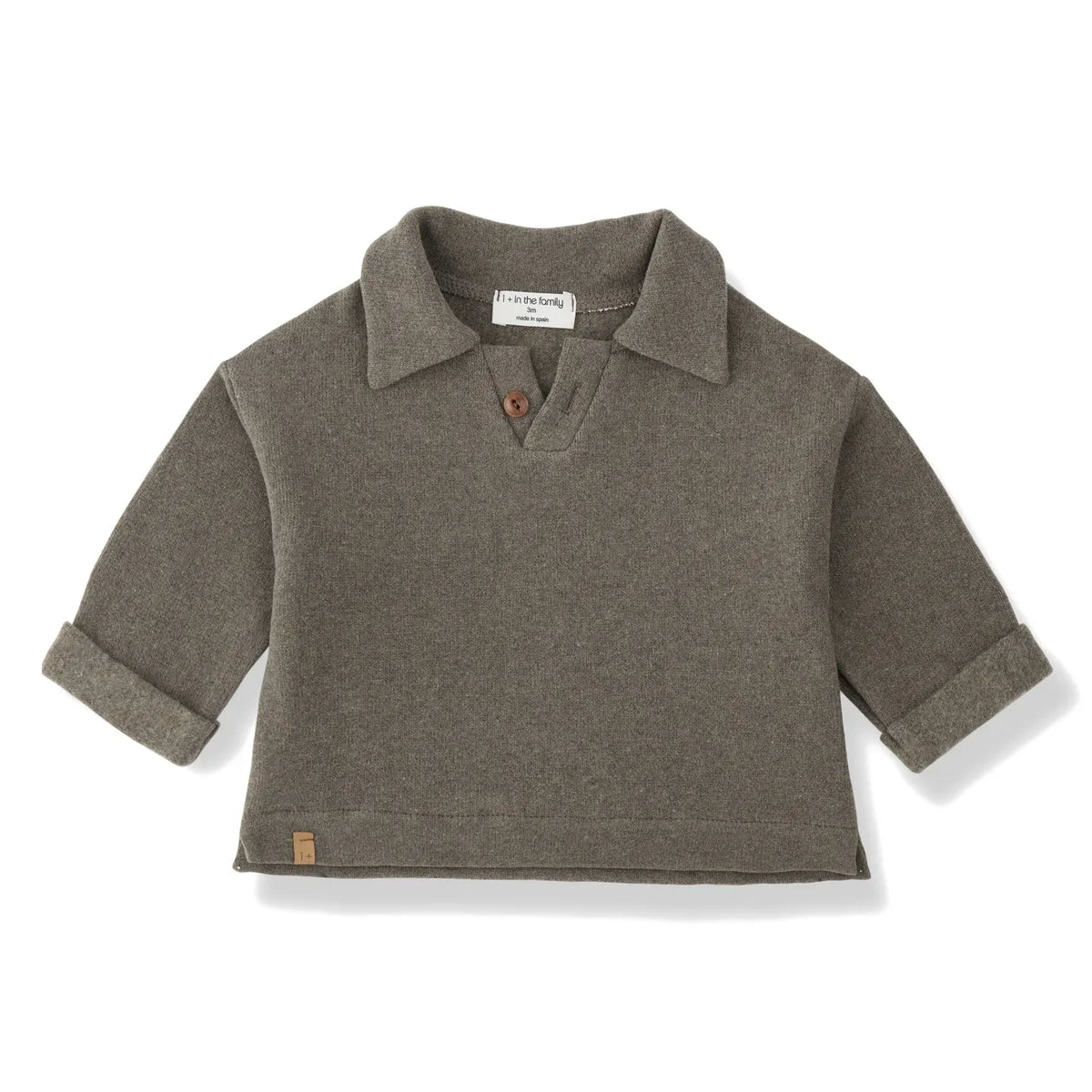 1+ in the family - Monterosso Polo Collar T-Shirt | Taupe Brown