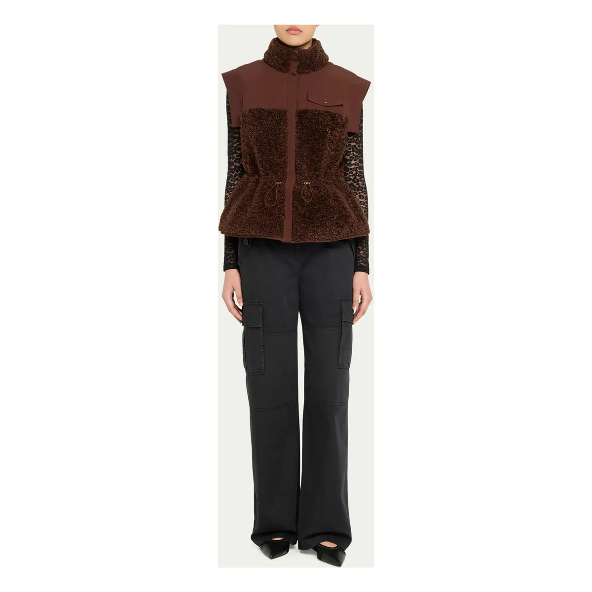 Ulla Johnson - Tariet Teddy Sleeveless Jacket | Burgundy