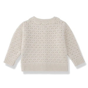 1+ in the family - Nimes Merinos Wool Cardigan | Ecru