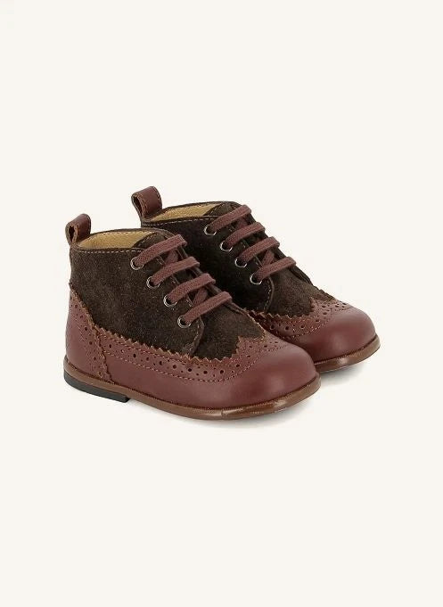 Tartine et Chocolat - Tooth Two-Tone Boot | Chocolate