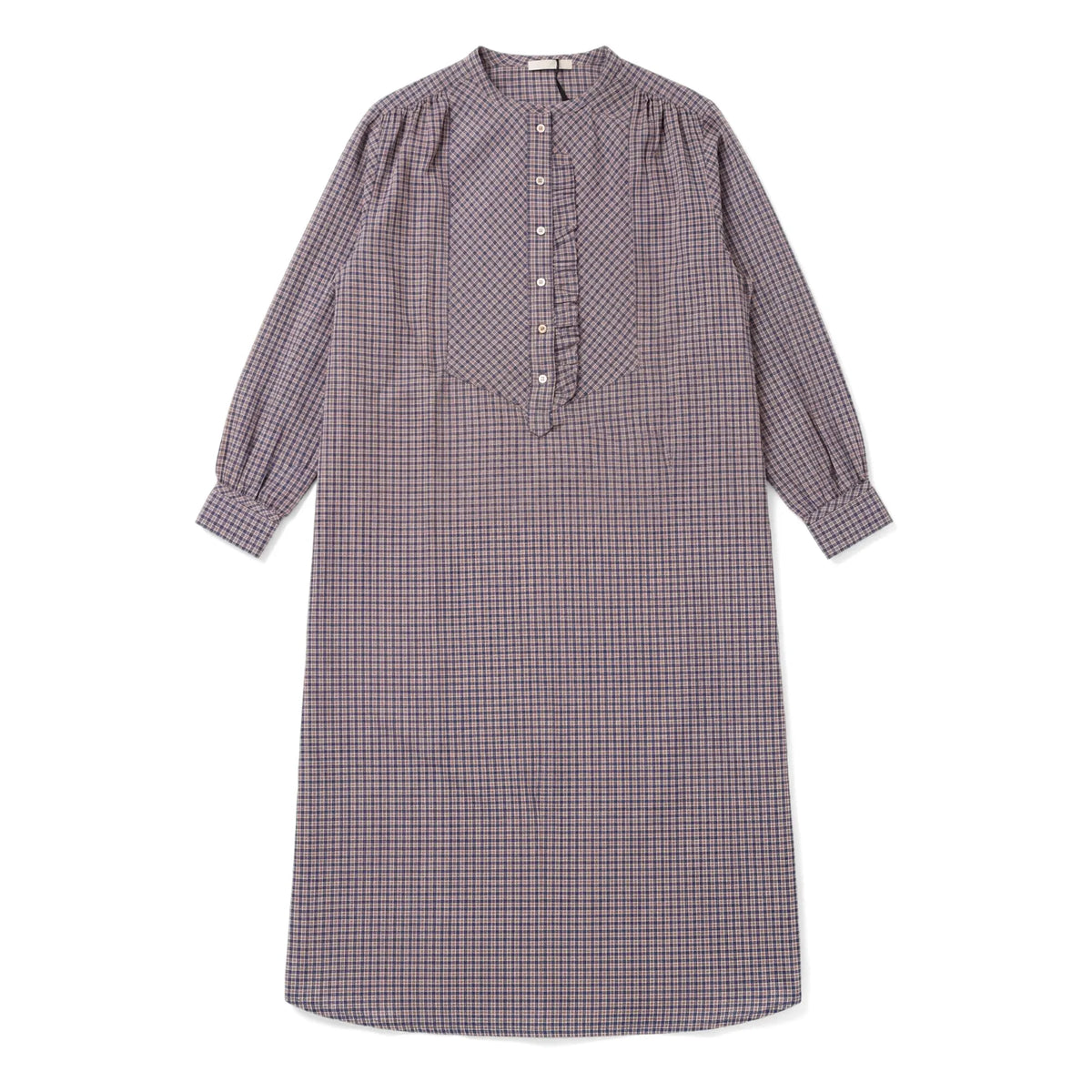 Hod - Sally Cotton Checkered Dress | Purple
