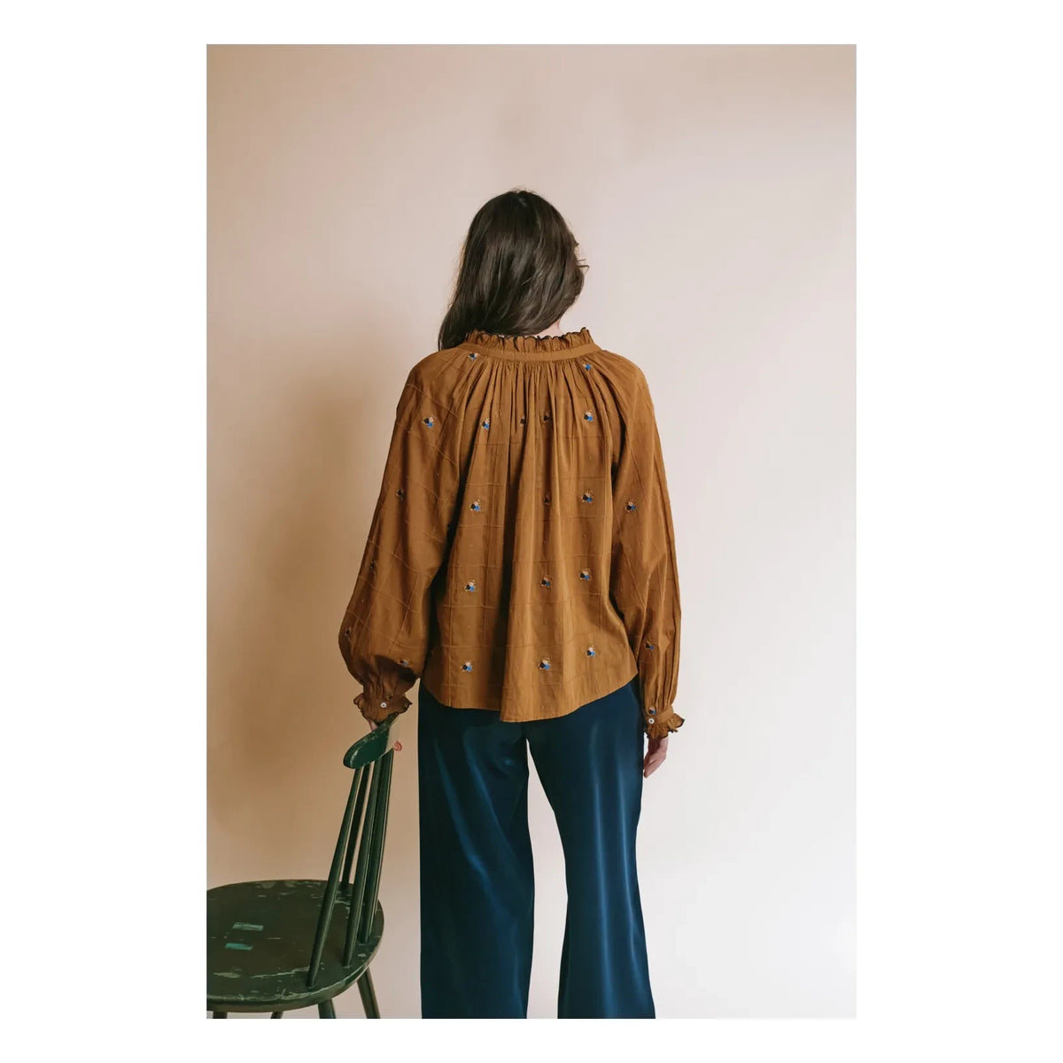 Emile et Ida - Vintage Elyana blouse | Taupe brown