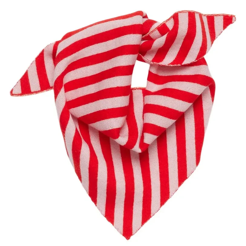 FUB - Striped Merino Wool Scarf | Red