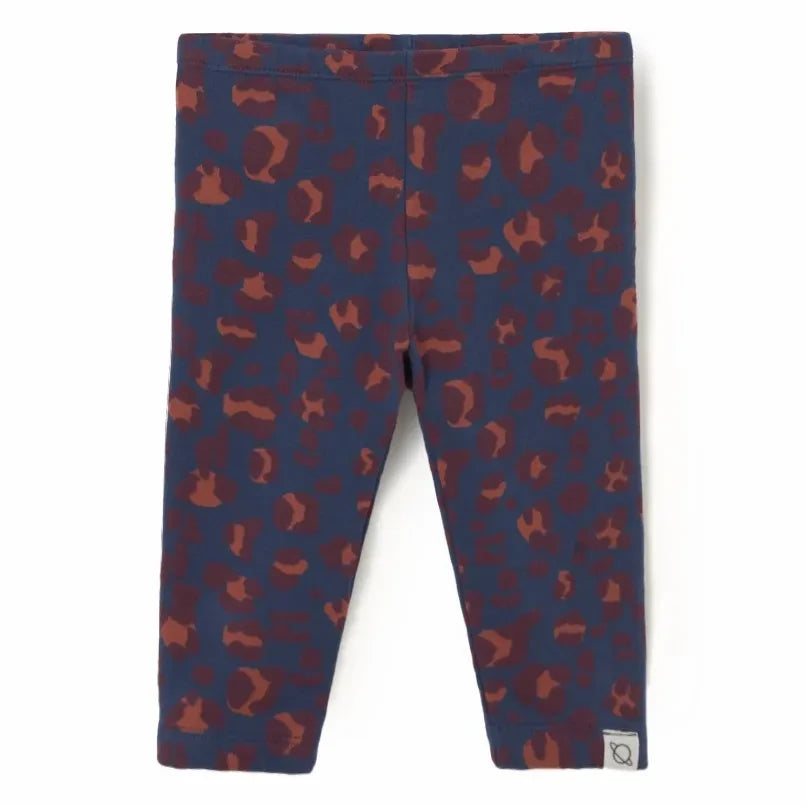 Cozmo - Organic Cotton Baby Leopard Leggings | Navy Blue