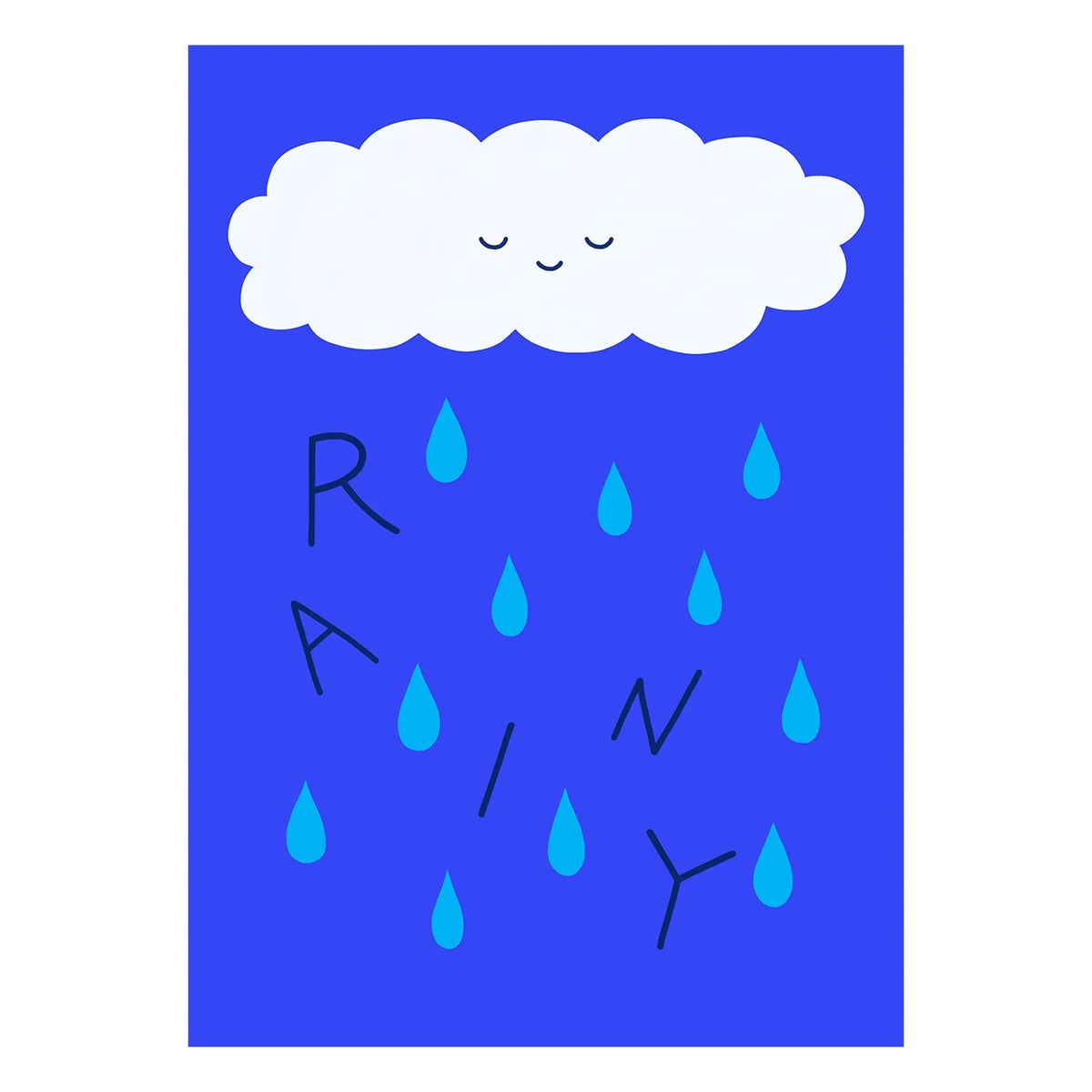 Mado - Rainy Poster | Blue