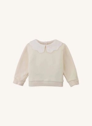 Gingersnaps - Hermina-neck Sweatshirt | Ecru