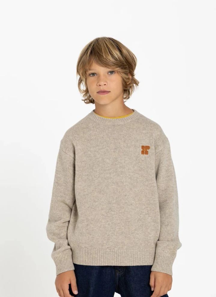 Hundred Pieces - Mika Merino Wool Sweater | Grey Melange
