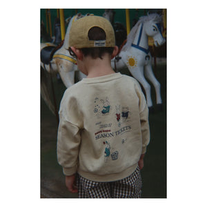 Konges Sløjd - Lou Football Organic Cotton Sweatshirt | Beige